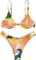 ZAFUL High Cut Thong Bikini Set Swimsuit - Flattering Color Block Fit