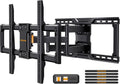 Pre-Assembled Full Motion TV Wall Mount for 42-90'' TVs - Tool-Free Tilt & Swivel