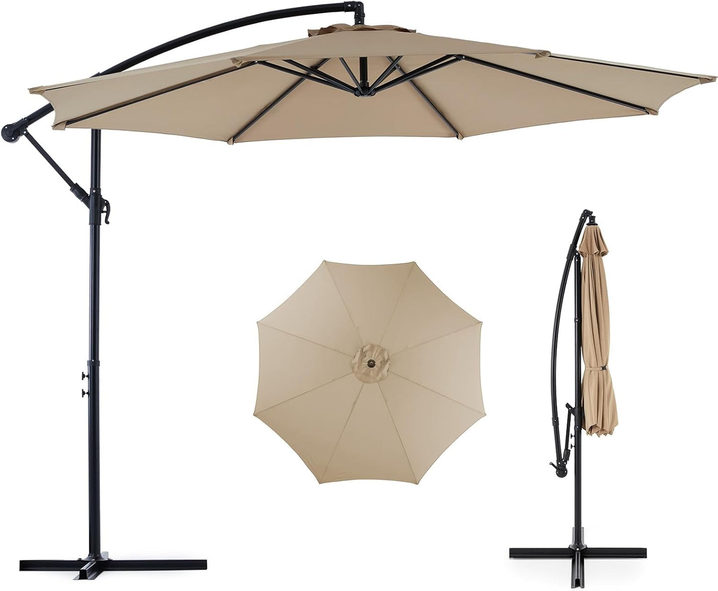 10FT Offset Patio Umbrella for Ultimate Outdoor Sun Shade