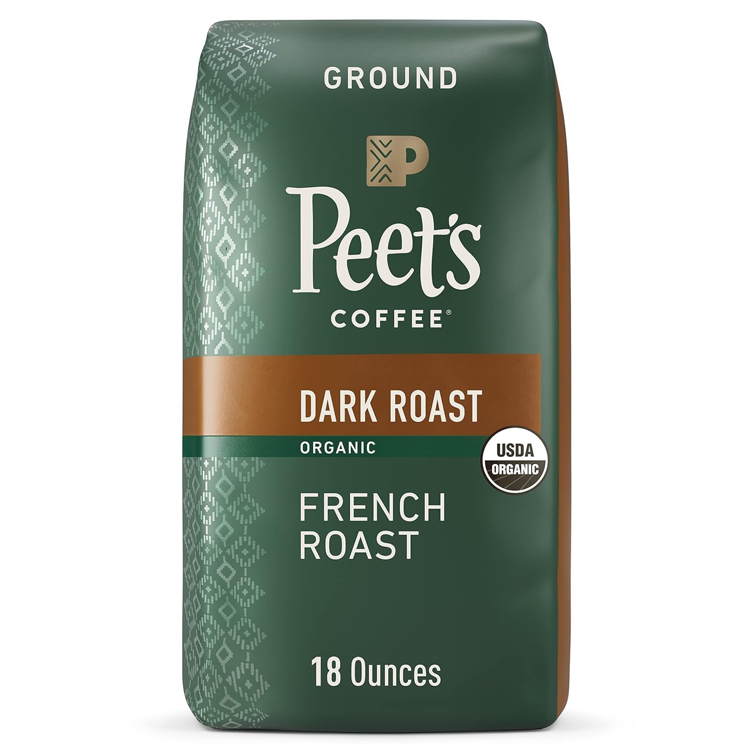 Peet's Organic French Roast Ground Coffee 18oz Bag