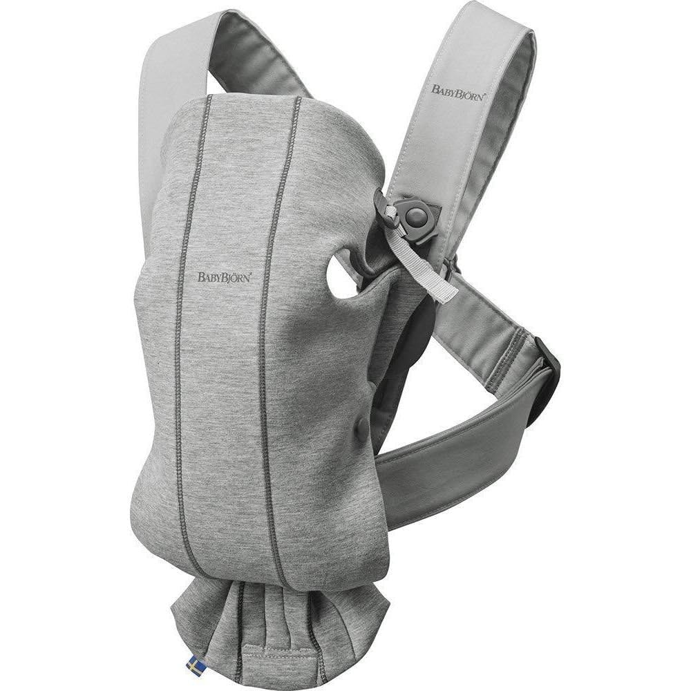 BabyBjrn Mini Carrier - Cozy 3D Jersey, Light Gray
