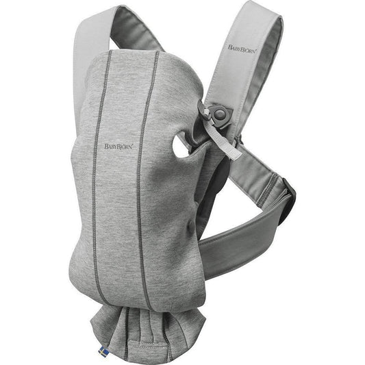 BabyBjrn Mini Carrier - Cozy 3D Jersey, Light Gray