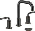 Oil Rubbed Bronze Bathroom Faucet 8 in Widespread - Solid Brass