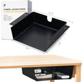 Under Desk Hanging Shelf Drawer Organizer 4 Pack - Hidden Storage Tray