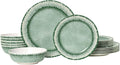 AELS Melamine Dinnerware Set of 18 Pcs for Indoor and Outdoor