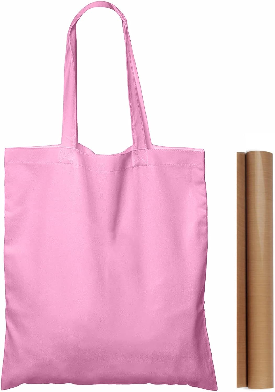 25 Pack 15ft' X 16ft' Baby Pink Cotton Tote Bags for All Occasions