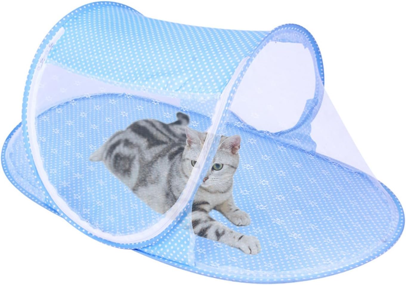 Portable Cat Exercise Tent in Blue - QoTang