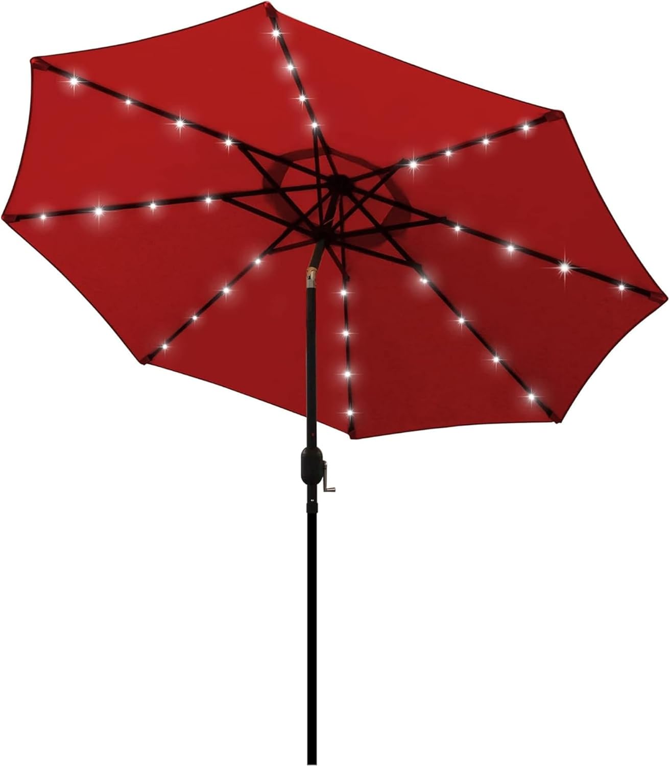 Blissun 9 ft Solar Umbrella with LED Lights for Outdoor Fun