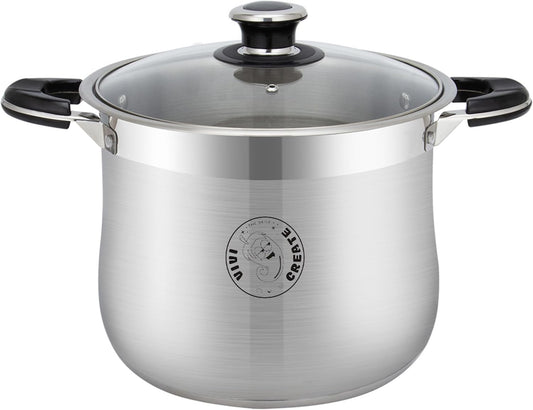 Vivicreate Stainless Steel Stock Pot for Induction Cooking