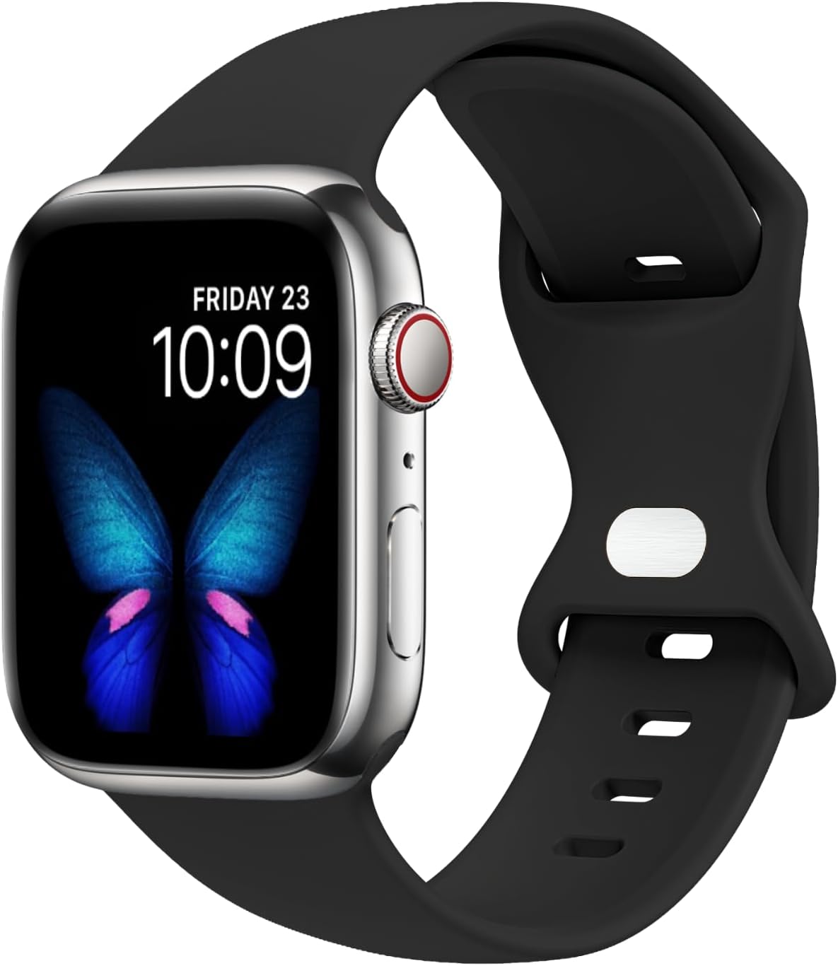 Tighesen Black Silicone Sport Band for Apple Watch 38/40/41mm - Comfortable Fit!