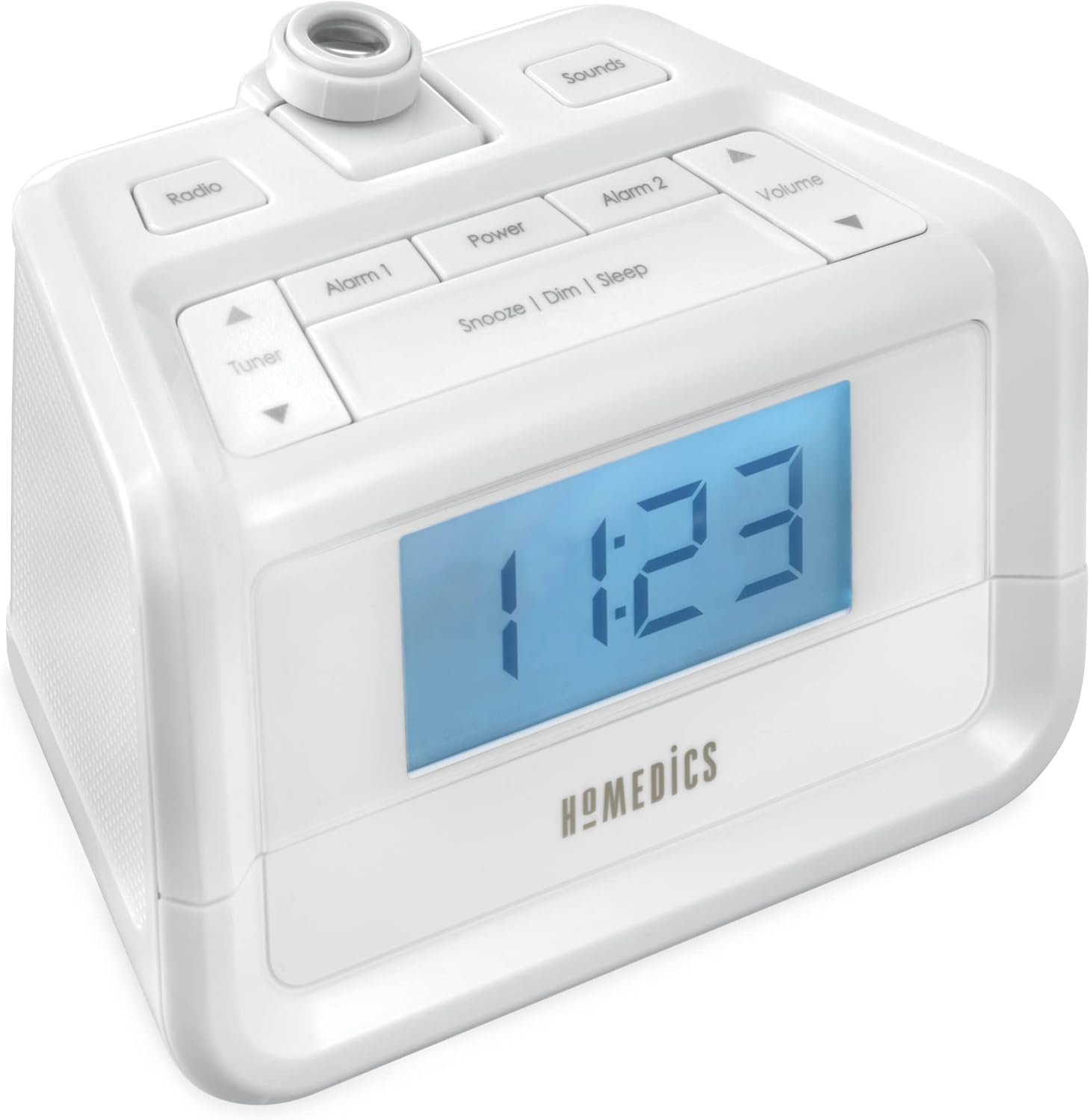 HoMedics Dual Alarm Digital FM Clock Radio with Nature Sounds