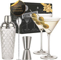 Silver Luxury Home Mixology Cocktail Shaker Set - Stylish Gift
