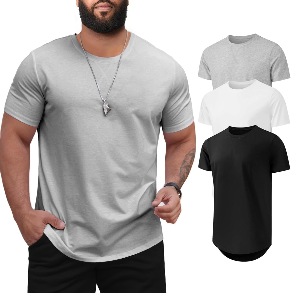 Men's Big and Tall T-Shirts 3XL-8XL for Casual Comfort