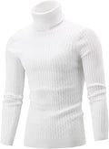 Men's Slim Fit Turtleneck Pullover Sweater - Casual Thermal Knit