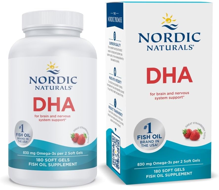 Nordic Naturals DHA Soft Gels for Brain Support - 180 Count