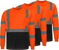 High Visibility Safety Shirts for Men - 3 Pack Hi Vis Class 3 Long