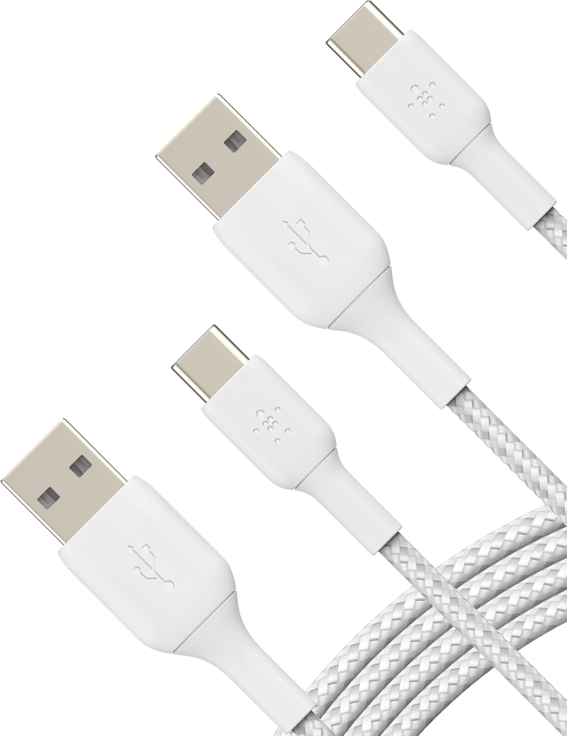 Fast Charge 2-Pack USB-C to USB-A Cable - White