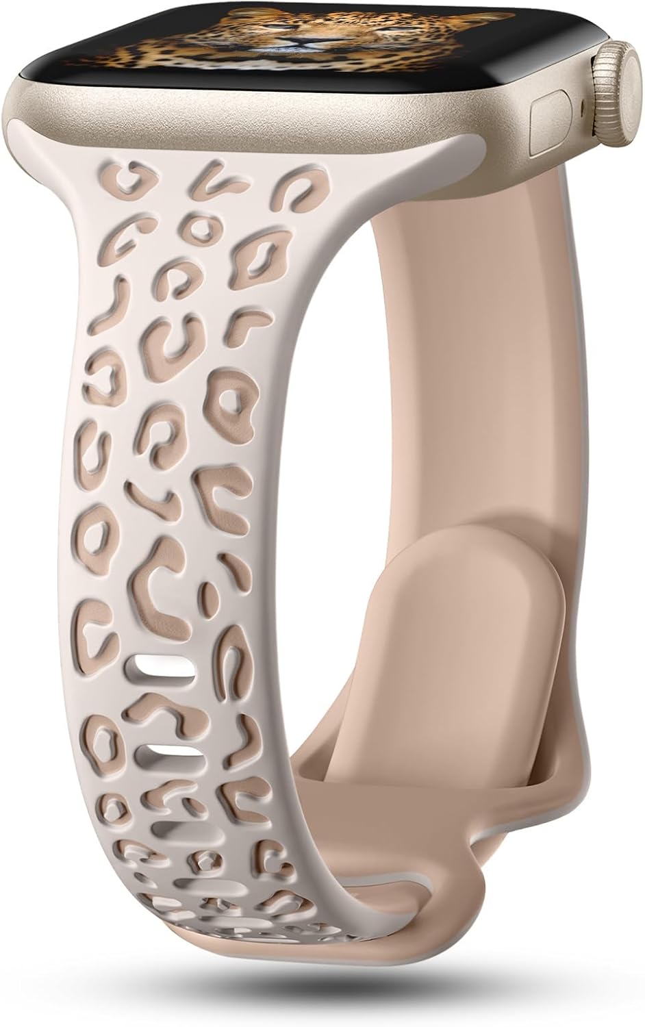 Leopard Engraved Apple Watch Band - Stylish & Secure Fit