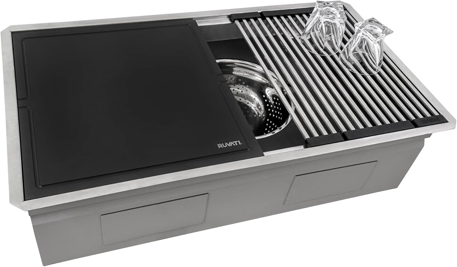 Ruvati 33-inch Workstation Undermount Kitchen Sink with Accessories