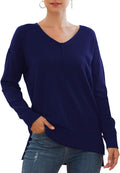 Jouica Women's Lightweight V Neck Batwing Sleeve Sweater for Style