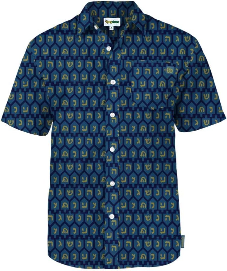 Tipsy Elves Men's Short Sleeve Holiday Button Down Shirts