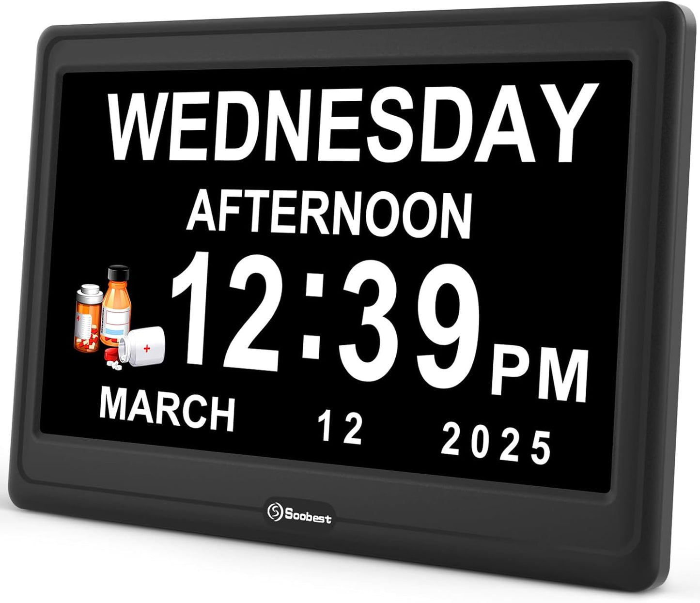 Soobest 12 Digital Dementia Clock for Seniors with Reminders