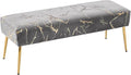 Duhome Modern Gilding Velvet Bench Ottoman for Stylish Spaces