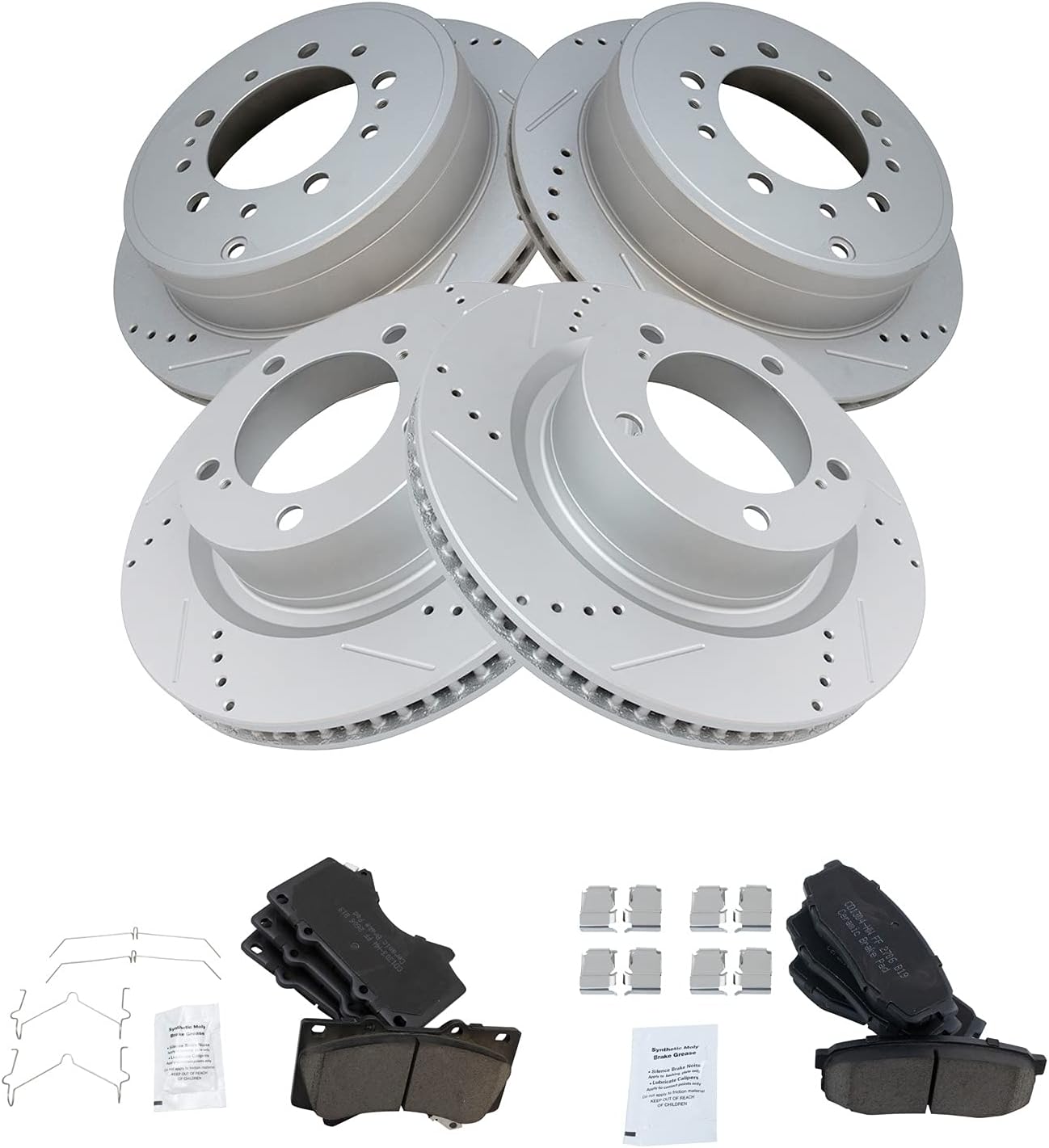 Premium Brake Pad & Rotor Kit for Lexus LX570 & Toyota Models