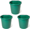 3 Gallon Flat Back Heated Bucket 3-Pack - Keeps Outdoor Water Thawed