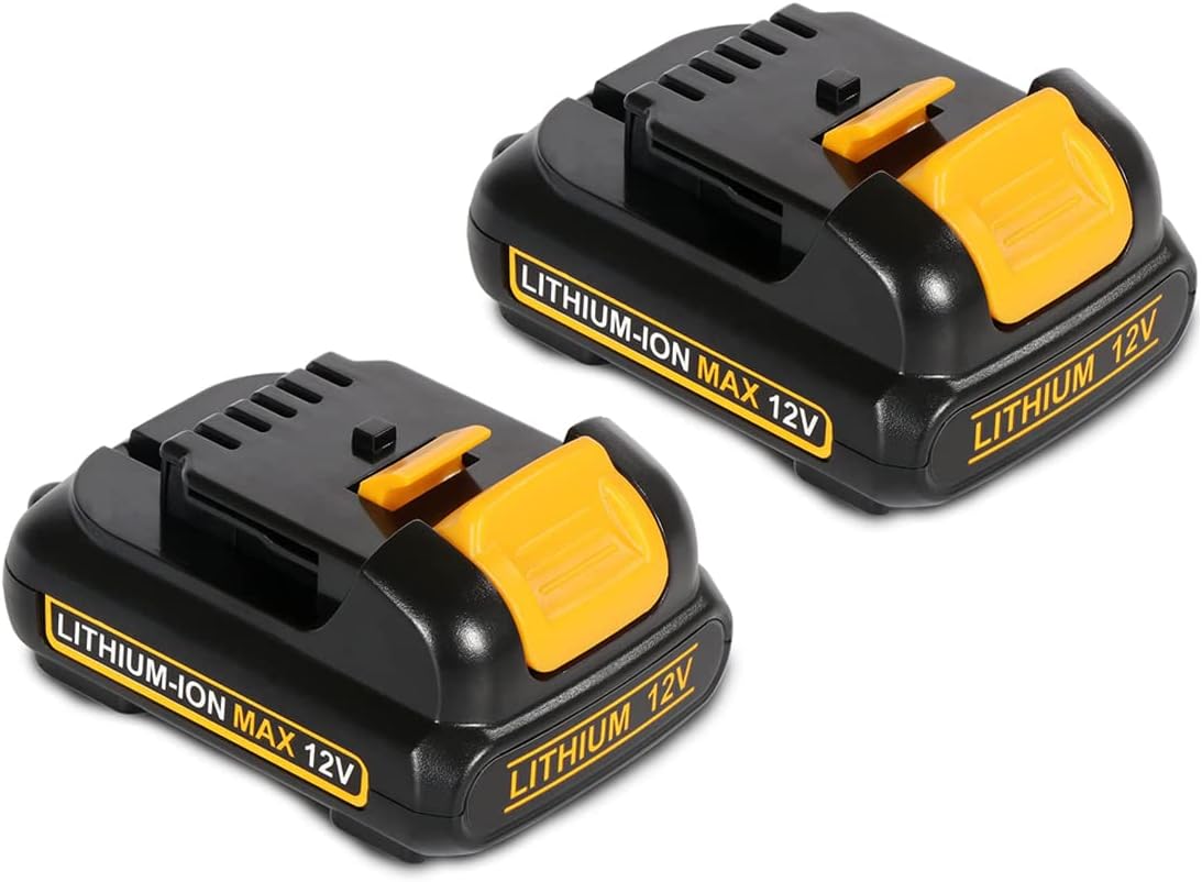 2Pack 3.0Ah DCB120 Battery Replacement for Dewalt 12V Tools