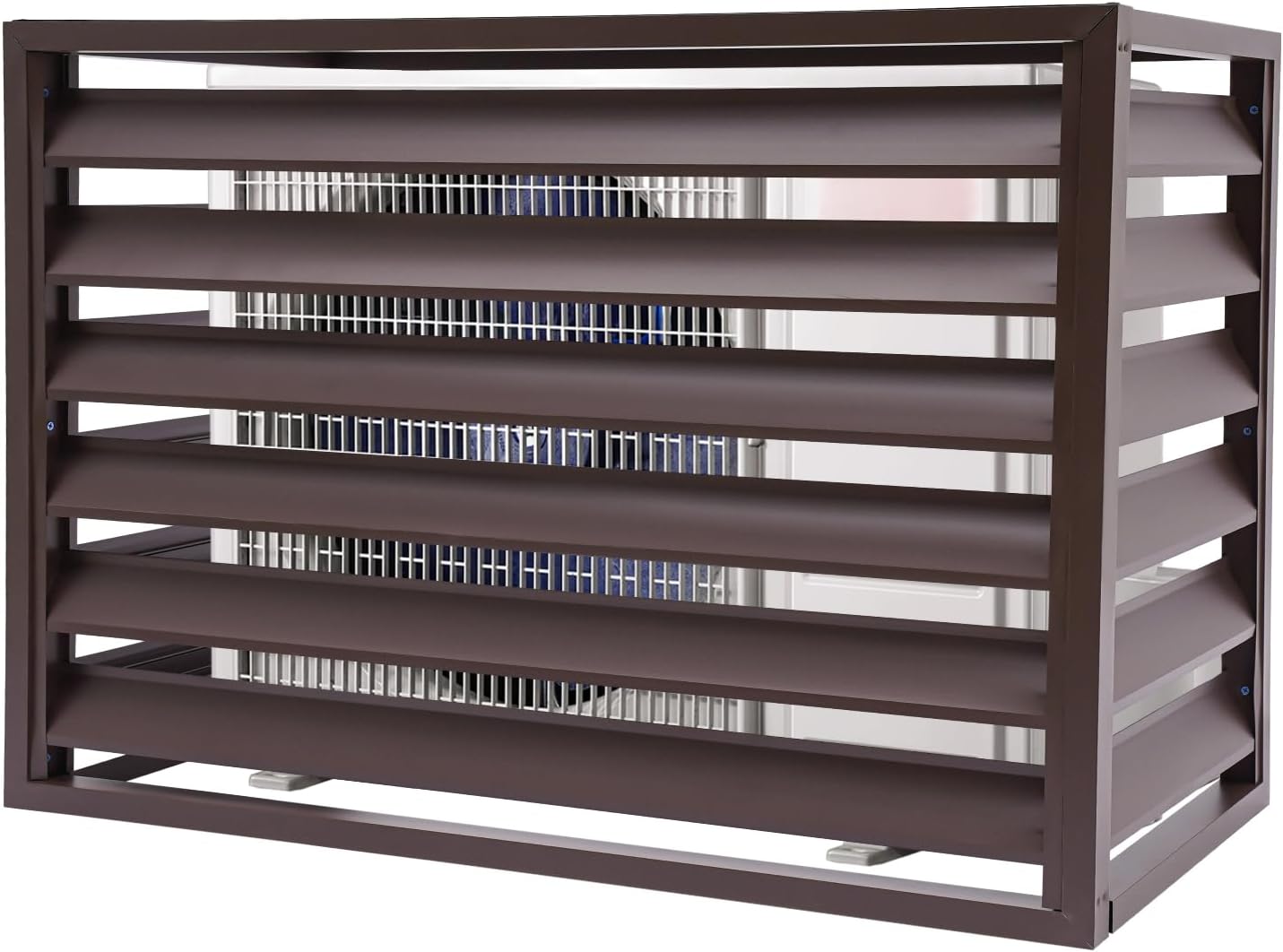 Weatherproof Aluminum AC Fence - 4 Panels for Outdoor Privacy - BANEBONE