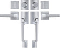 TICONN Double Front Door Handle Set - Heavy Duty Satin Chrome