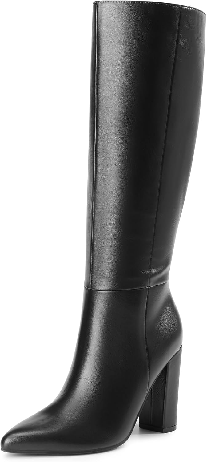 DREAM PAIRS Knee High Boots for Women with Chunky Heel Style