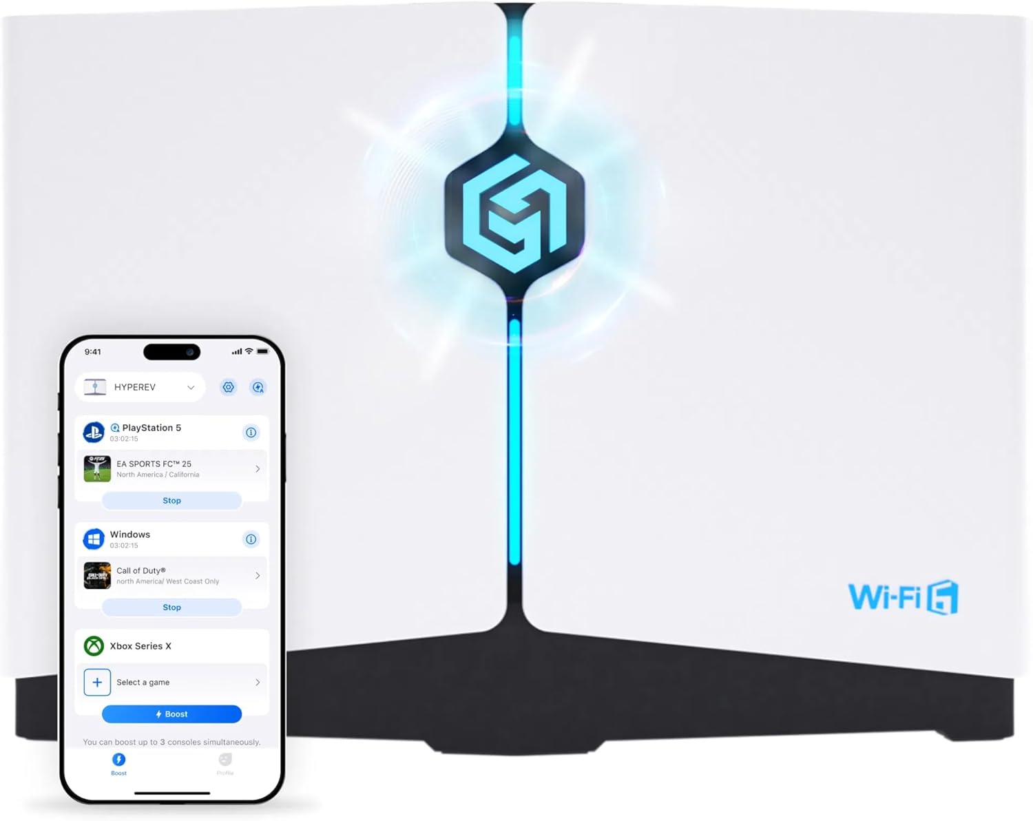 Gaming Router WiFi Booster with 90-Day GearUP Subscription