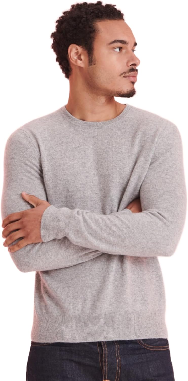 NAADAM Mens Cashmere Crewneck Sweater - Classic Wardrobe Staple
