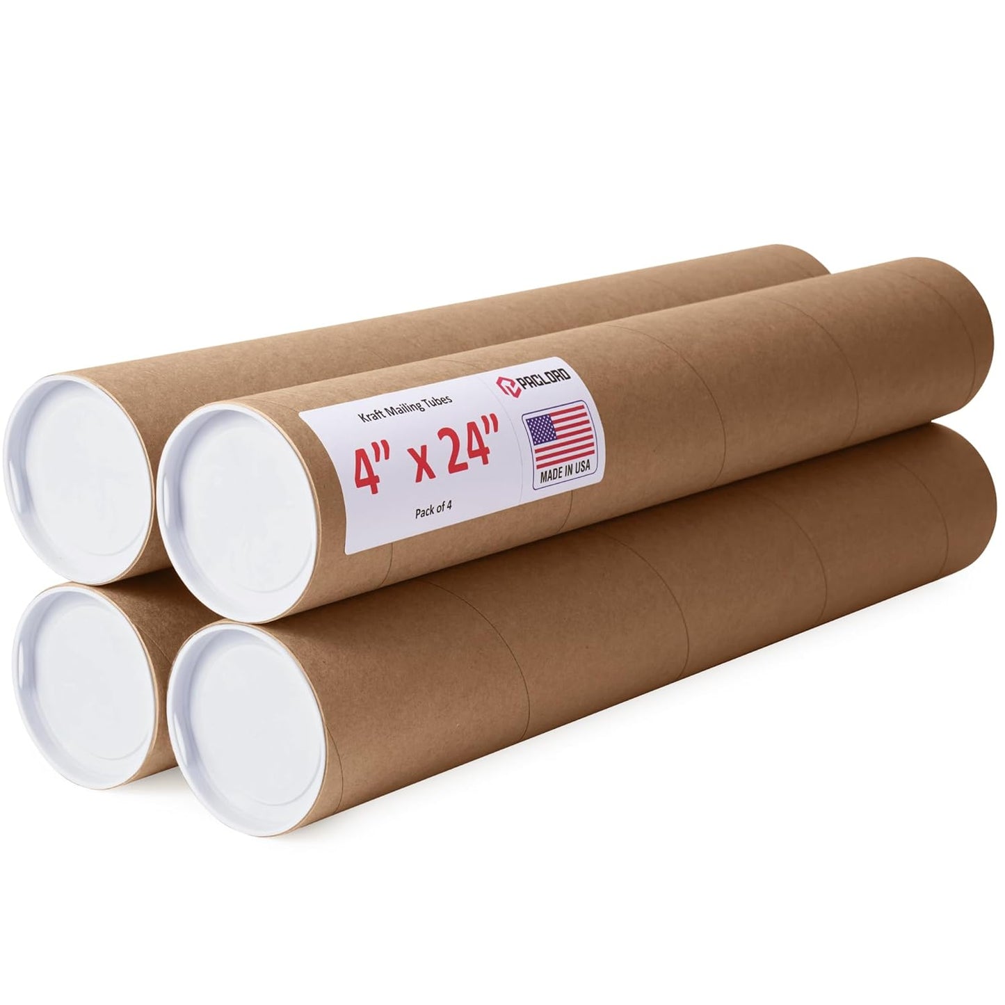 4in x 24in Reinforced Kraft Paper Mailing Tubes for Safe Shipping