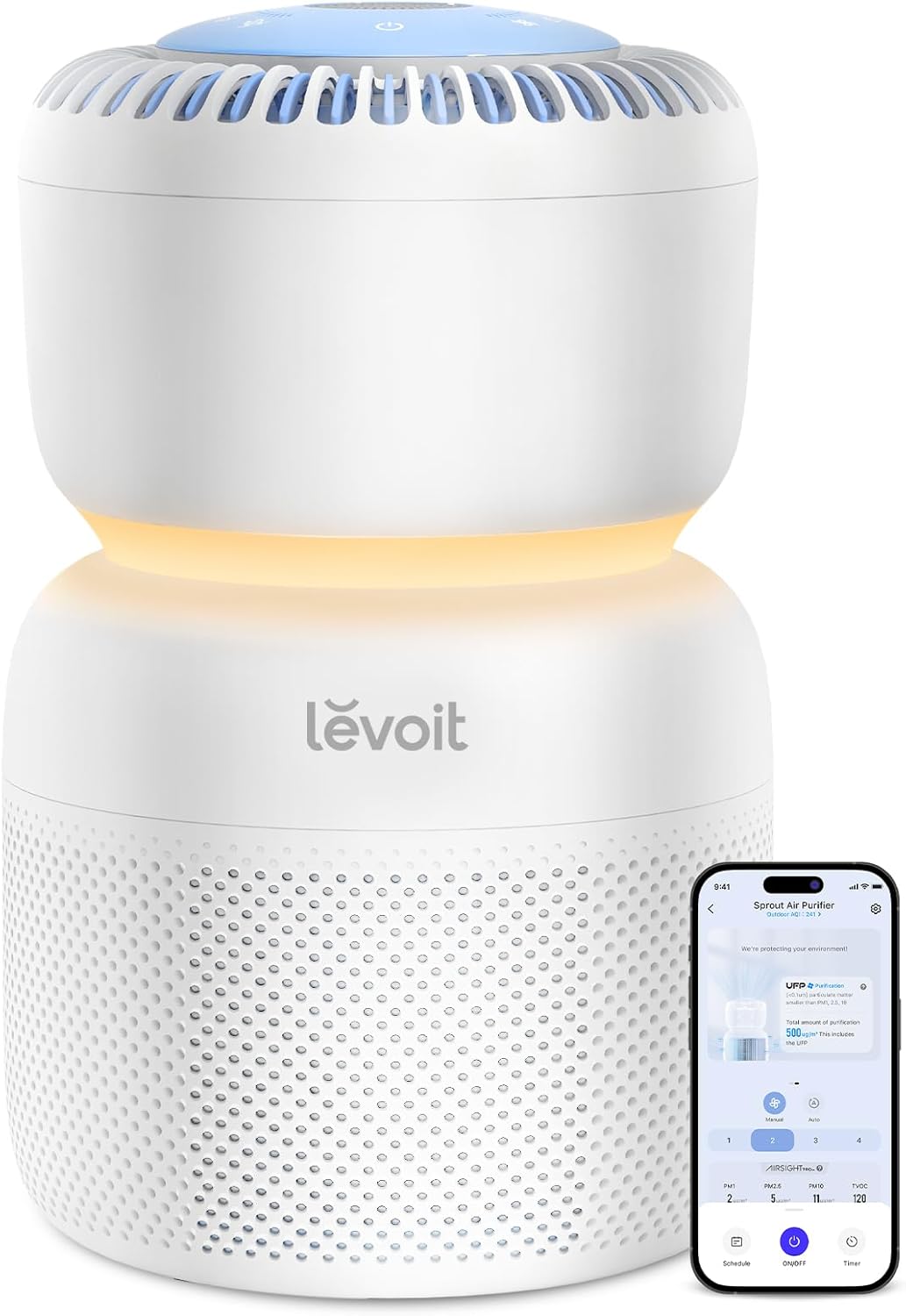 LEVOIT Air Purifier for Home Bedroom with HEPA Filter and More