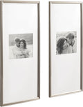Adlynn Rectangular Panel Picture Frame Set of 2 - Modern Silver Wall