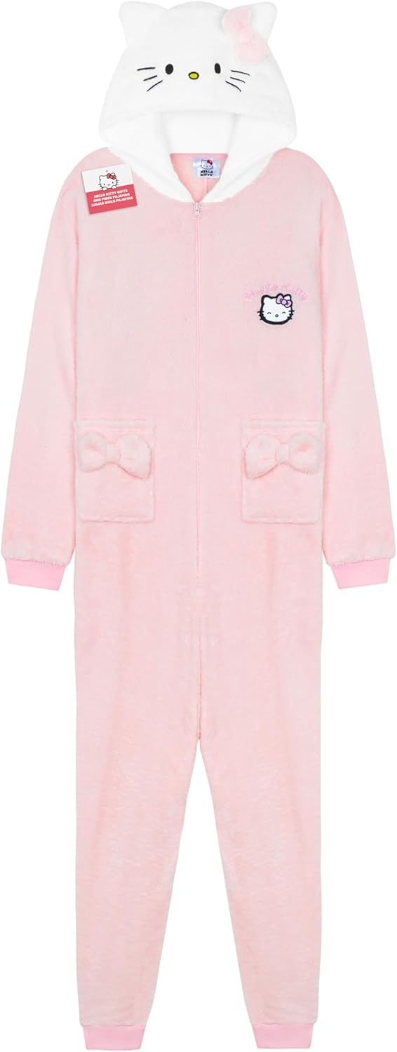 Hello Kitty One Piece Pajamas for Girls and Teens Cozy Sleepwear