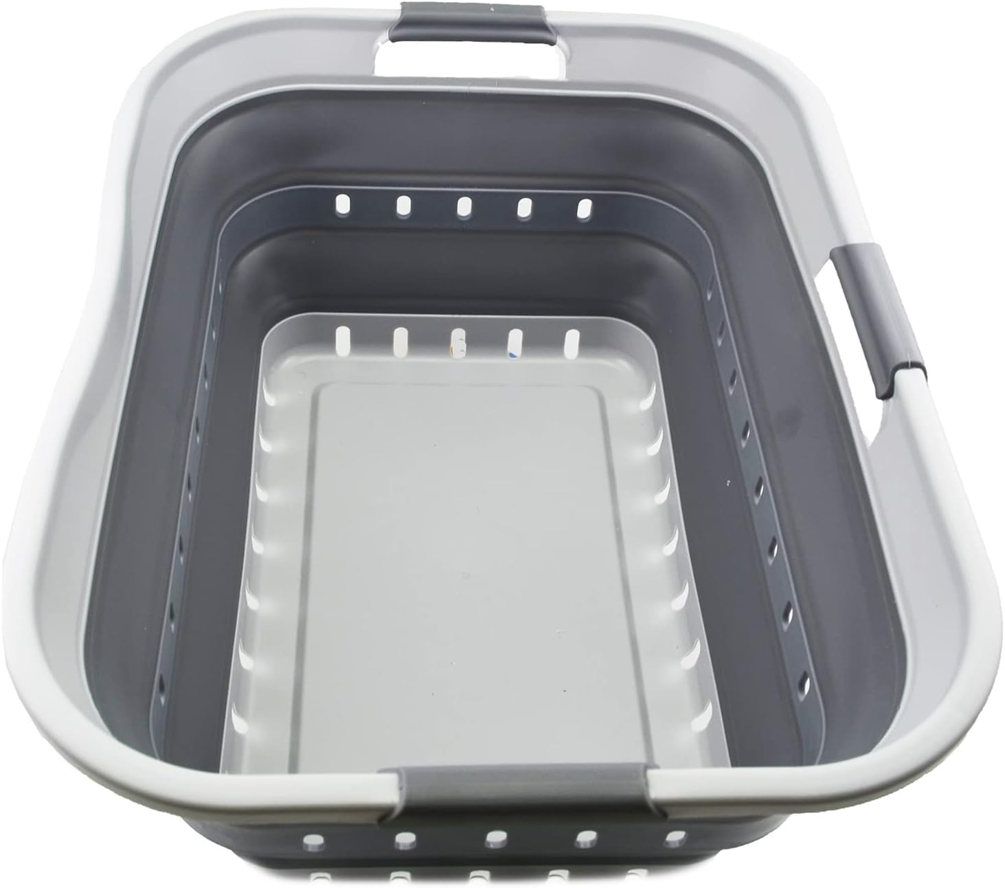 Collapsible Plastic Laundry Basket - Space Saving Organizer