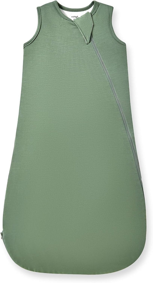 HAPIU Unisex Bamboo Baby Sleep Sack with 2-Way Zipper Design