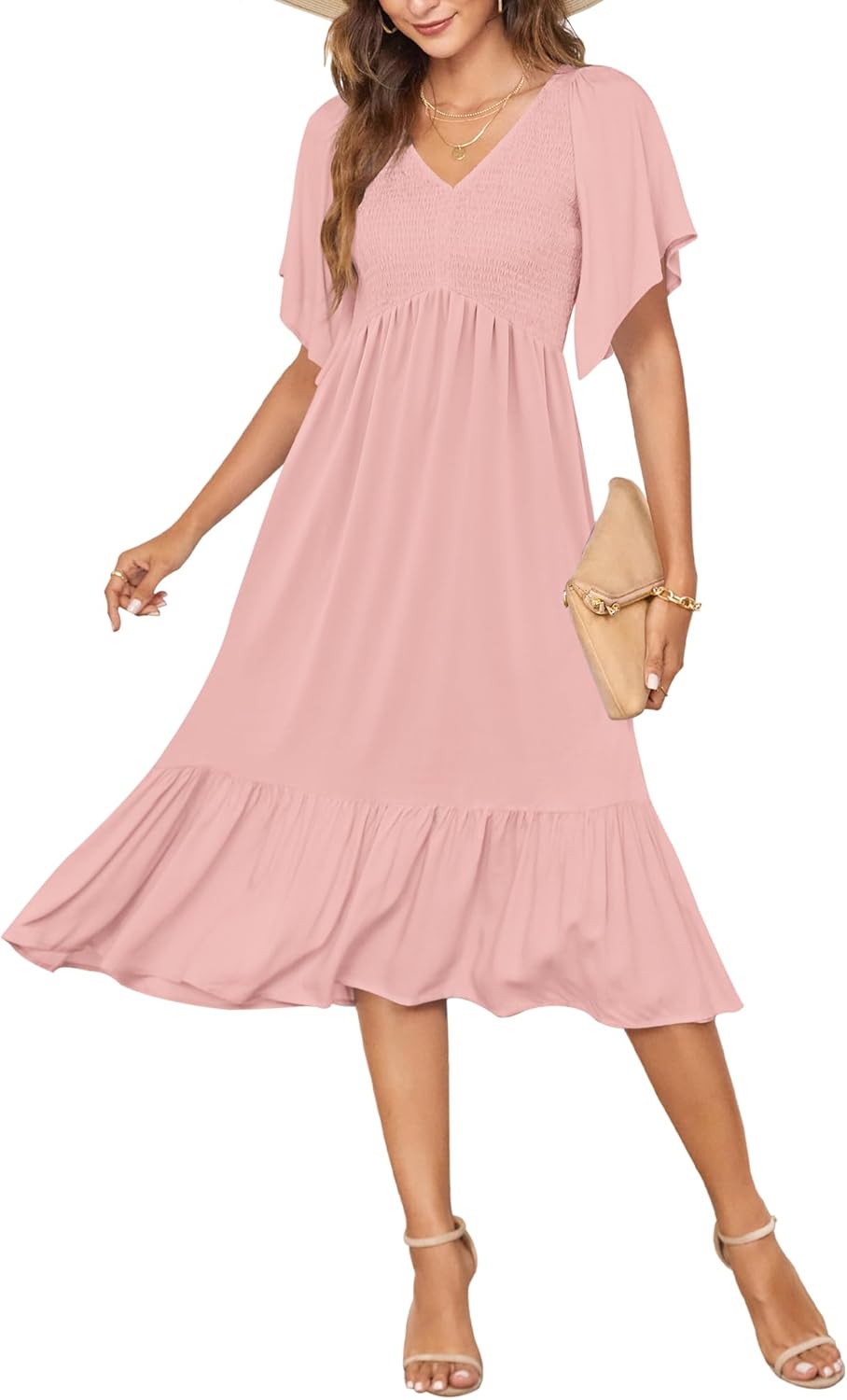 AUSELILY Women's Summer Empire Waist Dress for Every Occasion