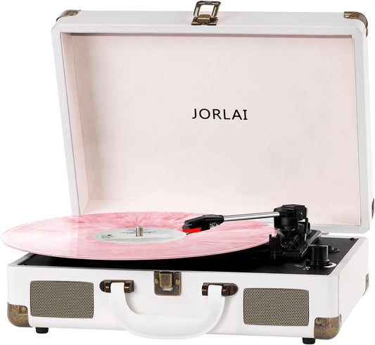 Portable Vintage Bluetooth Record Player by JORLAI