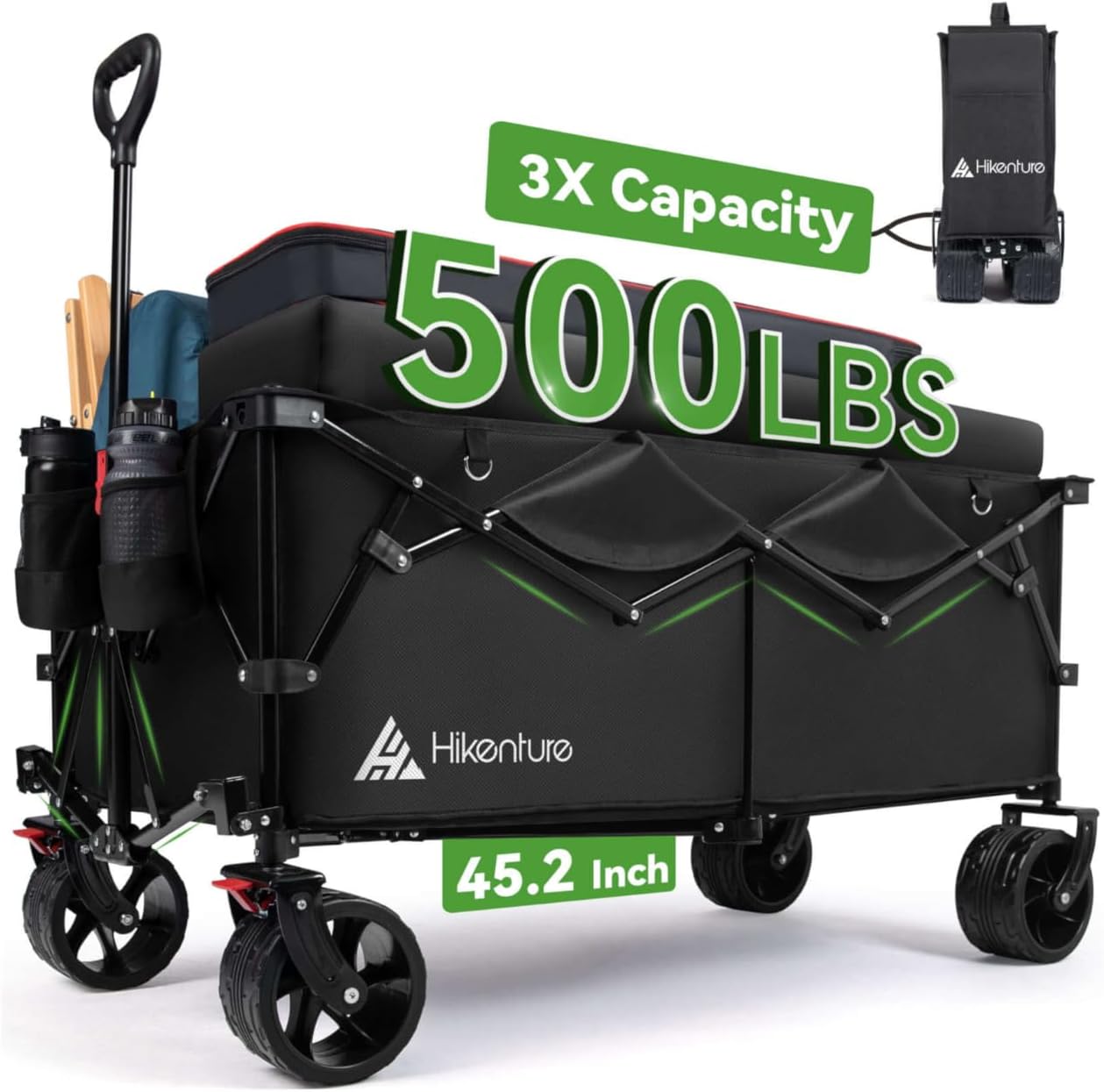 Hikenture Extended Collapsible Wagon for All Your Adventures