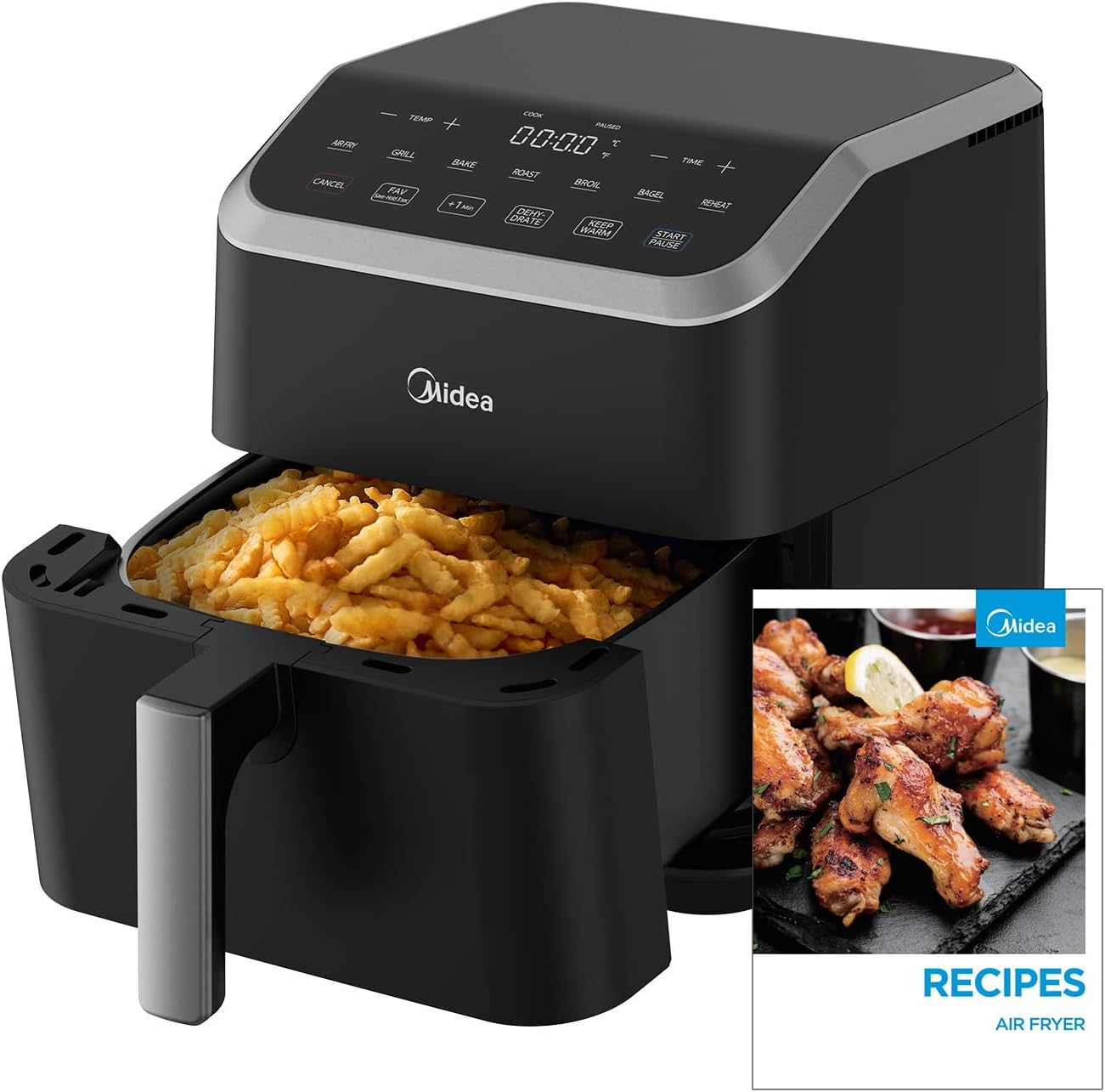 Midea 5.5QT Air Fryer: Quick Meals, 90% Less Oil!