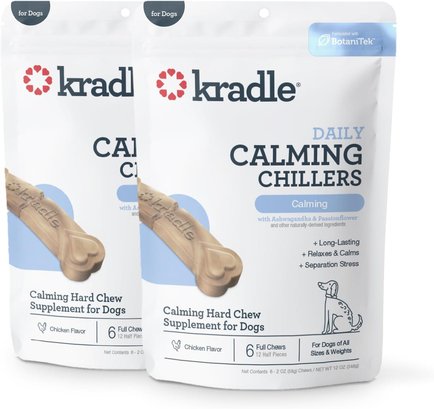 Kradle Chillers Hard Chews for Dogs - Chicken Flavor Calm