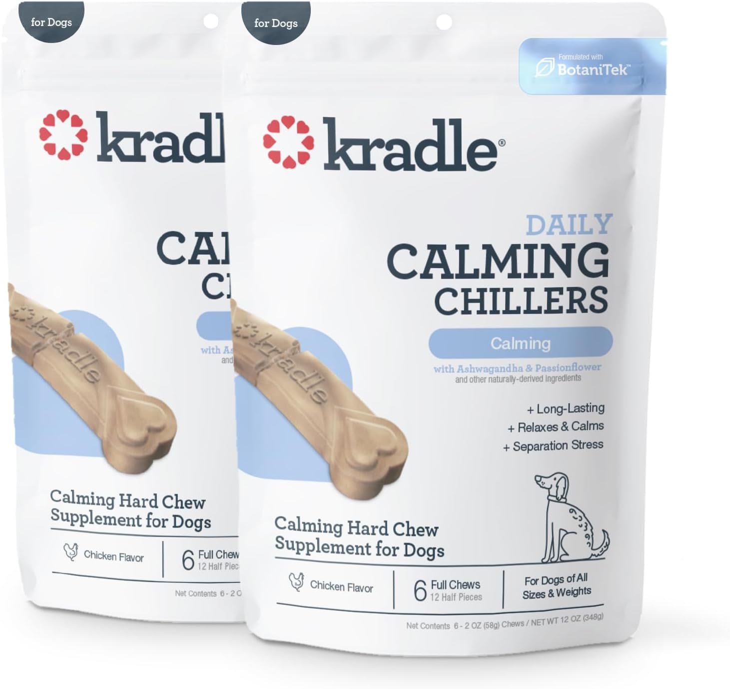 Kradle Chillers Hard Chews for Dogs - Chicken Flavor Calm
