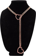 Custom Double Heart O-ring Slip Chain Necklace for Women - Stainless
