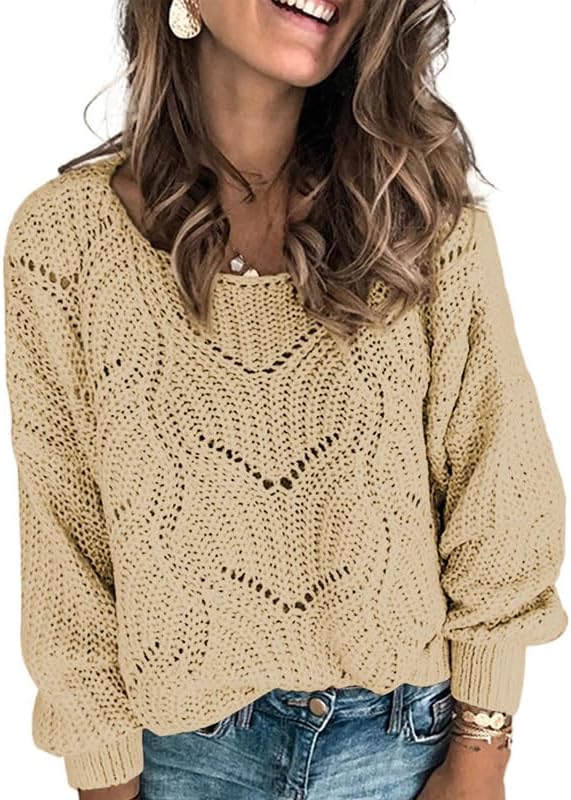 Dokotoo Womens Sweaters 2025 Cute Elegant Long Sleeve Pullover