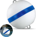 Moor Mooring Buoy for Boat with Reflective Blue Stripe Design